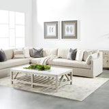 Cream Skirted Modular Accent Chair | Living Essentials Lena