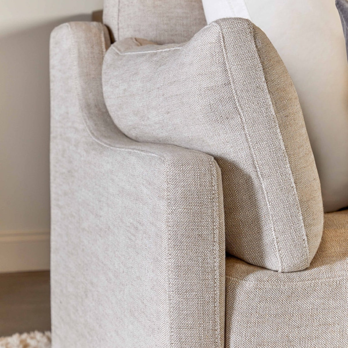   Cream Skirted Sofa | Oroa.com