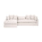 Beige Slipcover Sectional Sofa | Living Essentials Haven – front view
