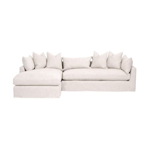   Beige Slipcover Sectional Sofa | Oroa.com