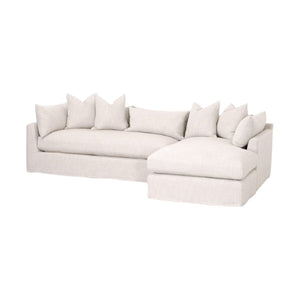  Beige Slipcover Sectional Sofa | Oroa.com