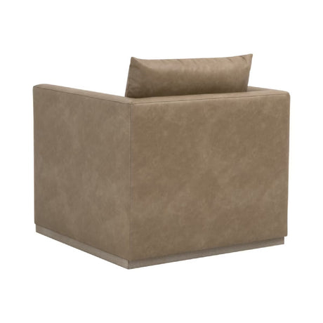 Oak Base Swivel Club Chair | Living Essentials Siena