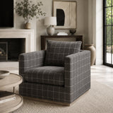 Oak Base Swivel Club Chair | Living Essentials Siena