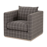 Oak Base Swivel Club Chair | Living Essentials Siena