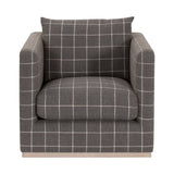 Oak Base Swivel Club Chair | Living Essentials Siena