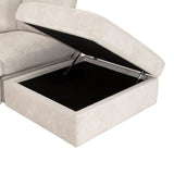Cream Modular Storage Ottoman | Living Essentials Daley