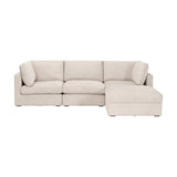 Cream Modular Storage Ottoman | Living Essentials Daley