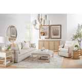 Curved Oak Swivel Club Chair | Living Essentials McGuire