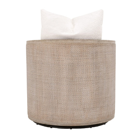 Curved Oak Swivel Club Chair | Living Essentials McGuire
