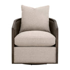 Curved Oak Swivel Club Chair | Living Essentials McGuire