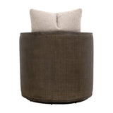 Curved Oak Swivel Club Chair | Living Essentials McGuire