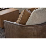 Curved Oak Swivel Club Chair | Living Essentials McGuire
