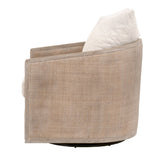 Curved Oak Swivel Club Chair | Living Essentials McGuire