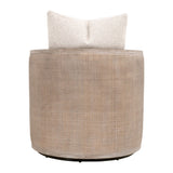 Curved Oak Swivel Club Chair | Living Essentials McGuire
