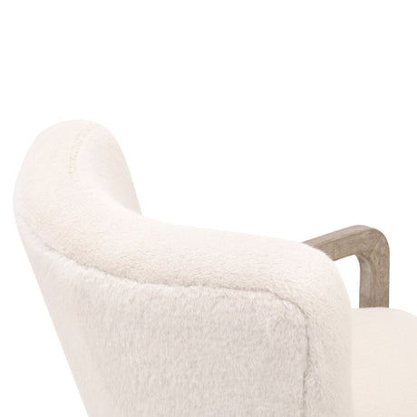Cream Cushioned Lounge Chair | Living Essentials Calvin