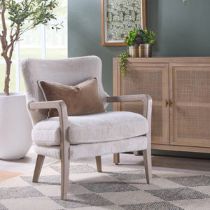   Cream Cushioned Lounge Chair | Oroa.com