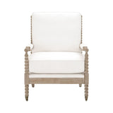 Cushioned Gray Oak Club Chair | Living Essentials Rouleau