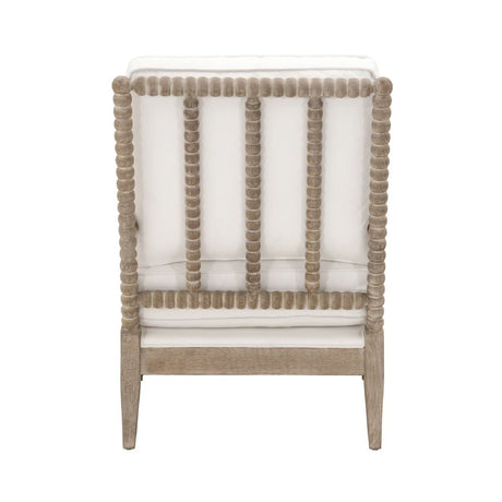 Cushioned Gray Oak Club Chair | Living Essentials Rouleau