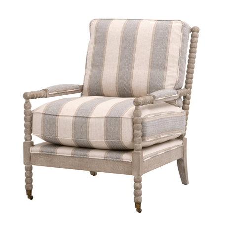 Modern European furniture - Gray Stripes Accent Chair - www.oroa.com