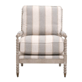 Modern European furniture - Gray Stripes Accent Chair - www.oroa.com
