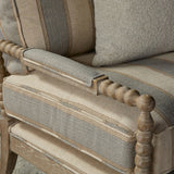 Modern European furniture - Gray Stripes Accent Chair - www.oroa.com