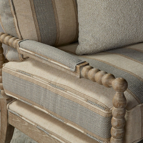 Modern European furniture - Gray Stripes Accent Chair - www.oroa.com