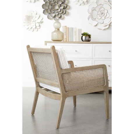 Oak Canework Lounge Chair | Living Essentials Leone