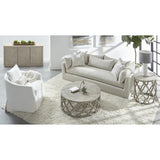 Skirted Swivel Club Chair | Living Essentials Faye