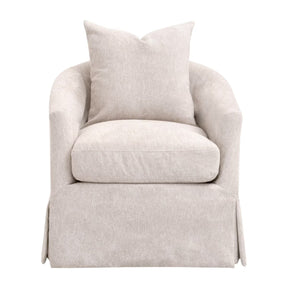 Skirted Swivel Club Chair | Living Essentials Faye – side view