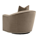 Cushioned Oak Swivel Club Chair | Living Essentials Paxton