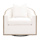 Cushioned Oak Swivel Club Chair | Living Essentials Paxton