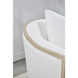 Cushioned Oak Swivel Club Chair | Living Essentials Paxton