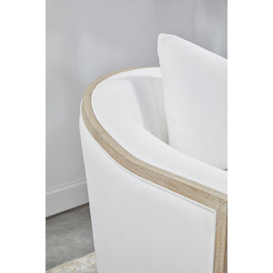   Cushioned Oak Swivel Club Chair | Oroa.com
