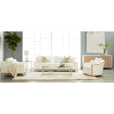 Cushioned Oak Swivel Club Chair | Living Essentials Paxton