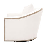Cushioned Oak Swivel Club Chair | Living Essentials Paxton