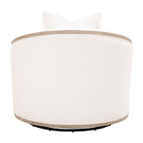 Cushioned Oak Swivel Club Chair | Living Essentials Paxton