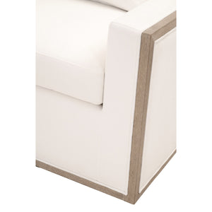   Cushioned Oak Swivel Club Chair | Oroa.com