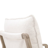 White Boucle Cushioned Club Chair | Living Essentials Hamlin