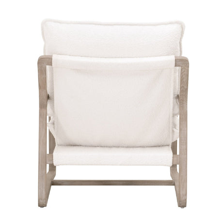 White Boucle Cushioned Club Chair | Living Essentials Hamlin