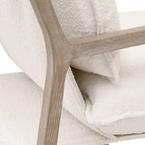 White Boucle Cushioned Club Chair | Living Essentials Hamlin