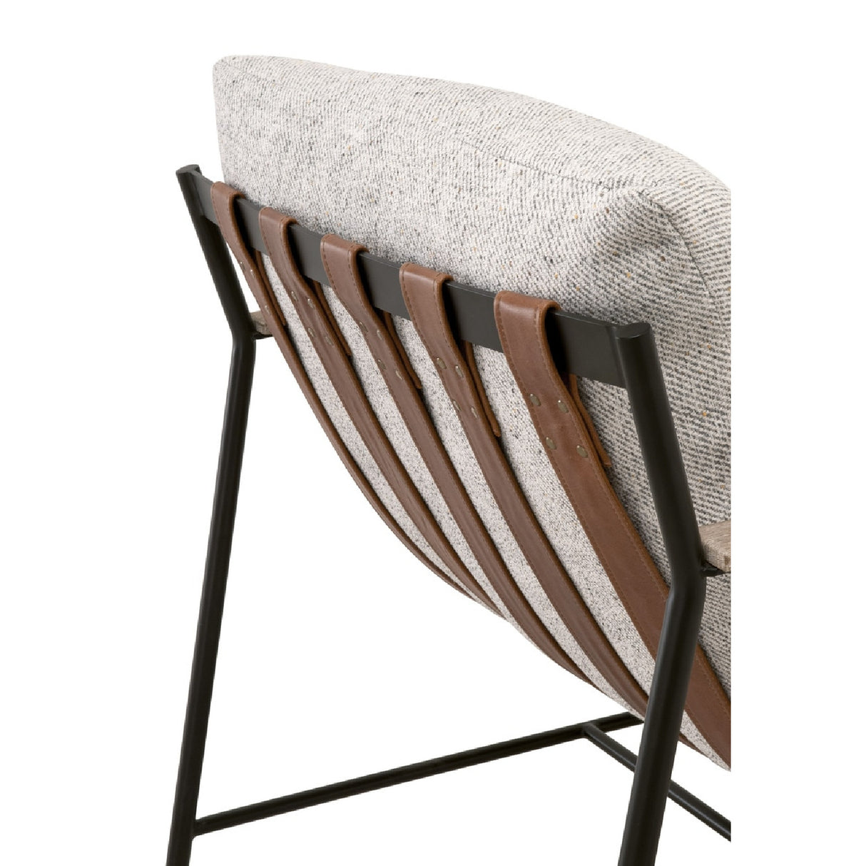   Brown Leather Strap Lounge Chair | Oroa.com