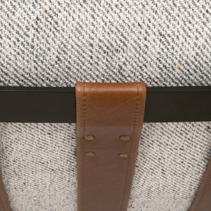   Brown Leather Strap Lounge Chair | Oroa.com
