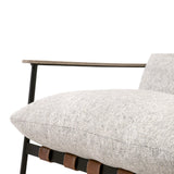 Brown Leather Strap Lounge Chair | Living Essentials Brando