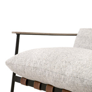   Brown Leather Strap Lounge Chair | Oroa.com