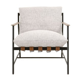 Brown Leather Strap Lounge Chair | Living Essentials Brando