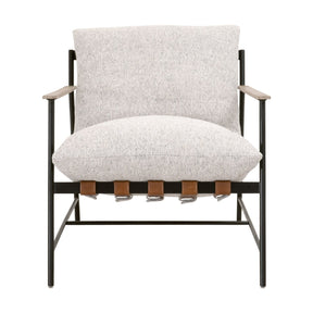 Modern European furniture - Brown Leather Strap Lounge Chair - www.oroa.com