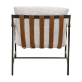 Brown Leather Strap Lounge Chair | Living Essentials Brando