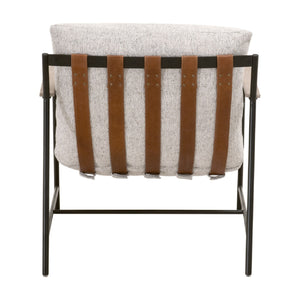   Brown Leather Strap Lounge Chair | Oroa.com