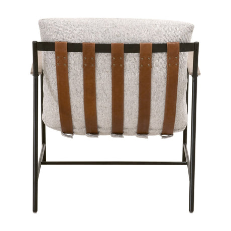 Brown Leather Strap Lounge Chair | Living Essentials Brando