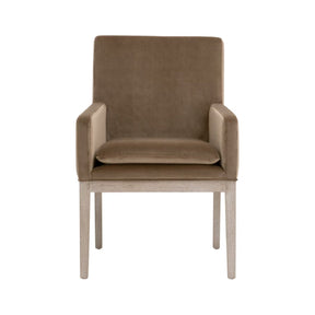 Modern European furniture - Brown Velvet Dining Armchair - www.oroa.com